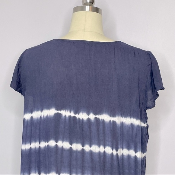 Vicinity Short Sleeve Tie Dye Top- Navy L - Picture 6 of 9